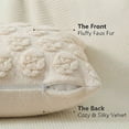 thumbnail image 4 of Gaiwos Easter Pillow Covers, 3D Egg Embroidered Holiday Accent Pillowcases, Soft Fuzzy Spring Pillow Covers, Easter Home Decorations for Sofa, Bedroom & Nursery, 18 * 18 inch, 4 of 8