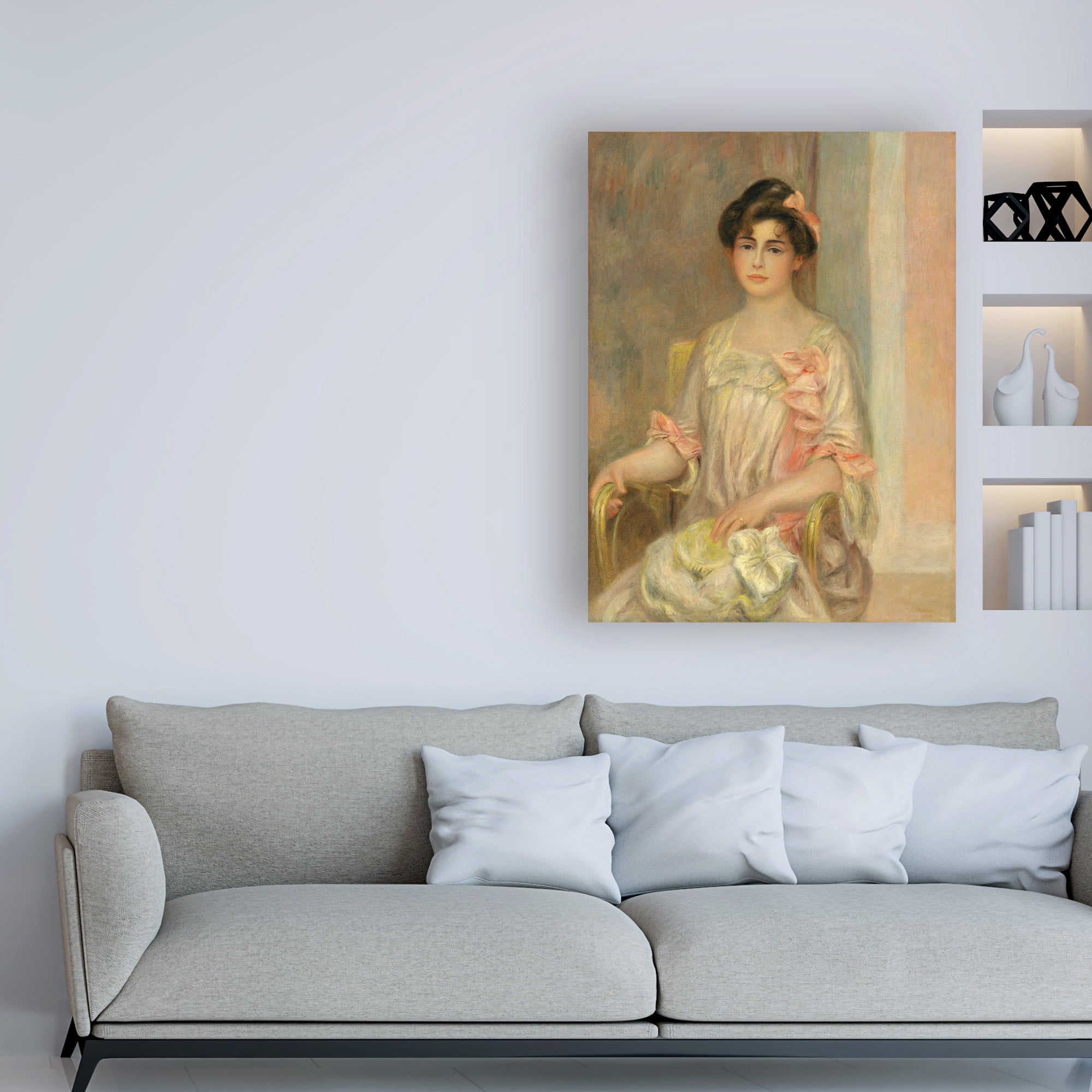 Trademark Fine Art 'Portrait of Madame Josse Bernheim Dauberville' Canvas Art by Pierre Auguste Renoir