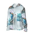 thumbnail image 2 of Pofeuu Let's go Travel Print Sun Protection Outdoor Lightweight Full Zip UV Cooling Hoodie Long Sleeve Summer Clothing for Outdoor Hiking-Small, 2 of 5