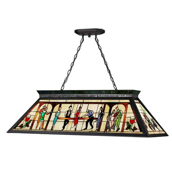 -4 Light Island/Billiard in Seaside Style-18.5 inches Wide By 13 inches High Bailey Street Home 372-Bel-1288634