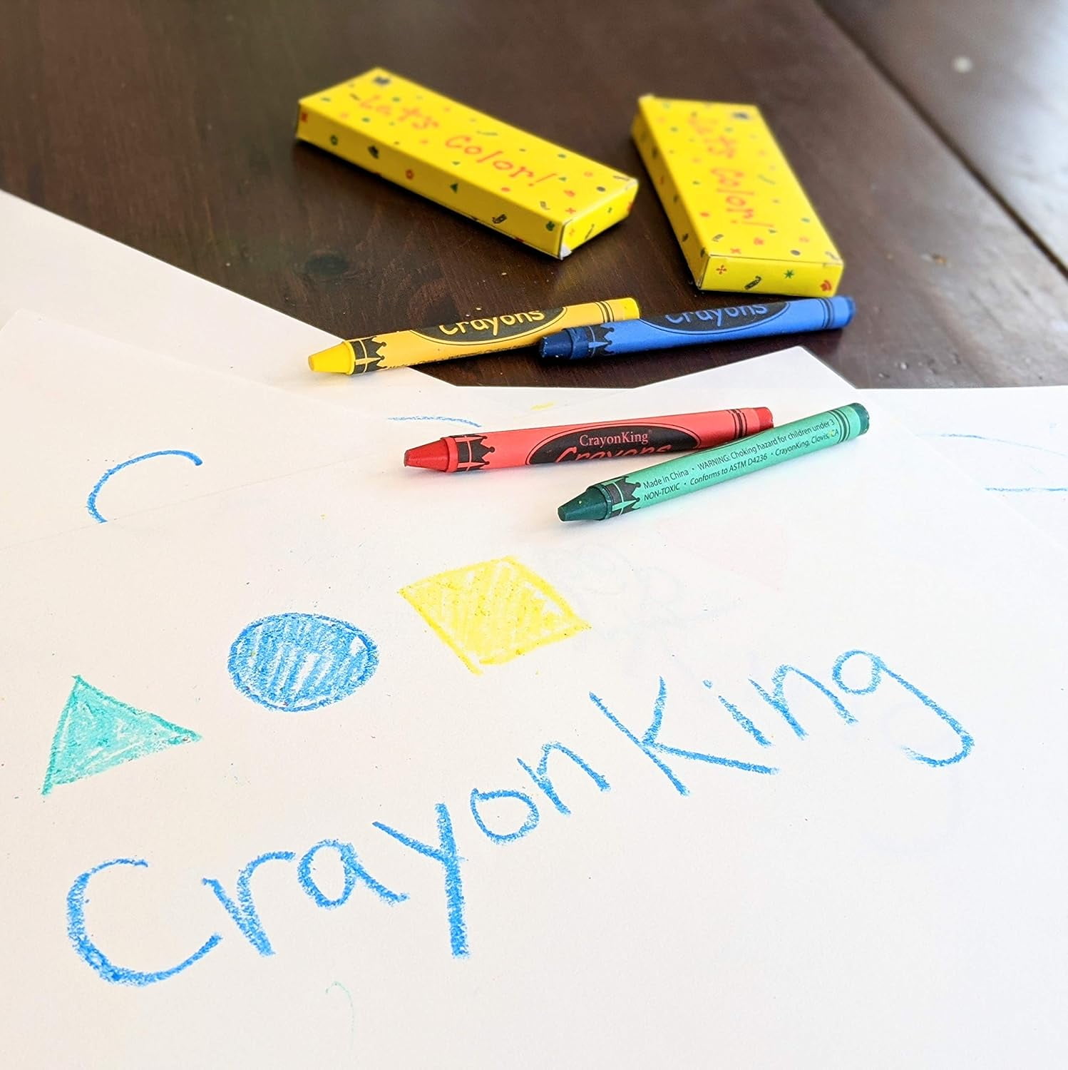CrayonKing 4-Piece Crayon Box Non Toxic Crayons Art Supplies Party Favors, 150-Pack (600 Count)