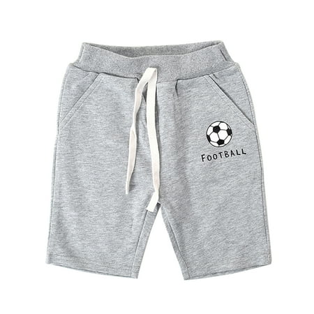 

Toddler Kids Boys Football Printed Pocket Drawstring Athletic Jogger Shorts