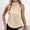 Beige, variant on Women's Tennis Tanks Elegant Silk Satin Sleeveless Neck Top for Summer Lightweight Curved Casual Dressy Blouse without Sleeves Green XL