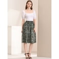thumbnail image 2 of Falda Midi Allegra K Para Mujer Faldas Con Gradas Casuales Con Cintura Elástica Verde oscuro XL, 2 of 6
