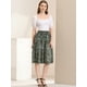 thumbnail image 2 of Falda Midi Allegra K Para Mujer Faldas Con Gradas Casuales Con Cintura Elástica Verde oscuro XL, 2 of 6