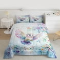 thumbnail image 2 of Castle Fairy Animal Owl Twin Comforter Sets Boys Girls,Chic Floral Flowers Bedding Set, 2 of 8