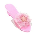 thumbnail image 4 of Zapatos de vestir de princesa, zapatos de vestir para niños, tacones, sandalias de gelatina portátiles para niñas. rosa claro, 4 of 9