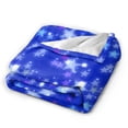 thumbnail image 6 of Blue Dream Stars Throw Blanket,Super Soft Anti-Pilling Flannel Bed Blankets, 50"x40", 6 of 8