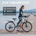 thumbnail image 3 of Electric Bike for Adults, 26'' Up to 50 Miles 20MPH Electric Mountain Bike with 48V Removable Battery 500W Motor UL2849 Class 2 (Blue), 3 of 10