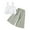 Green, variant on Gerichy Girls Summer Outfits, Spring And Summer Girls And Children's Flying Sleeve Shirts And Bud Pants Solid Color Casual Two Piece Suit