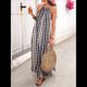 thumbnail image 5 of Vestido de Verano para Mujer, Informal, con Cuello Halter y Abertura Lateral, para Vacaciones y Resort. Negro S, 5 of 10