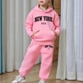 thumbnail image 5 of 10-11 Years Boy's 2 Piece Outfit Hoodie Pullover and Sweatpants Casual Pants Sweatsuits Dailywear Set 12-24 Months 2T 3T 4T 5T,Pink, 5 of 7