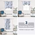 thumbnail image 4 of DriftAway Acacia Floral Blossom Watercolor Printed 100 Percent Blackout Thermal Insulated Tie Up Adjustable Balloon Rod Pocket Curtain, 42" x 63", Navy, 4 of 8
