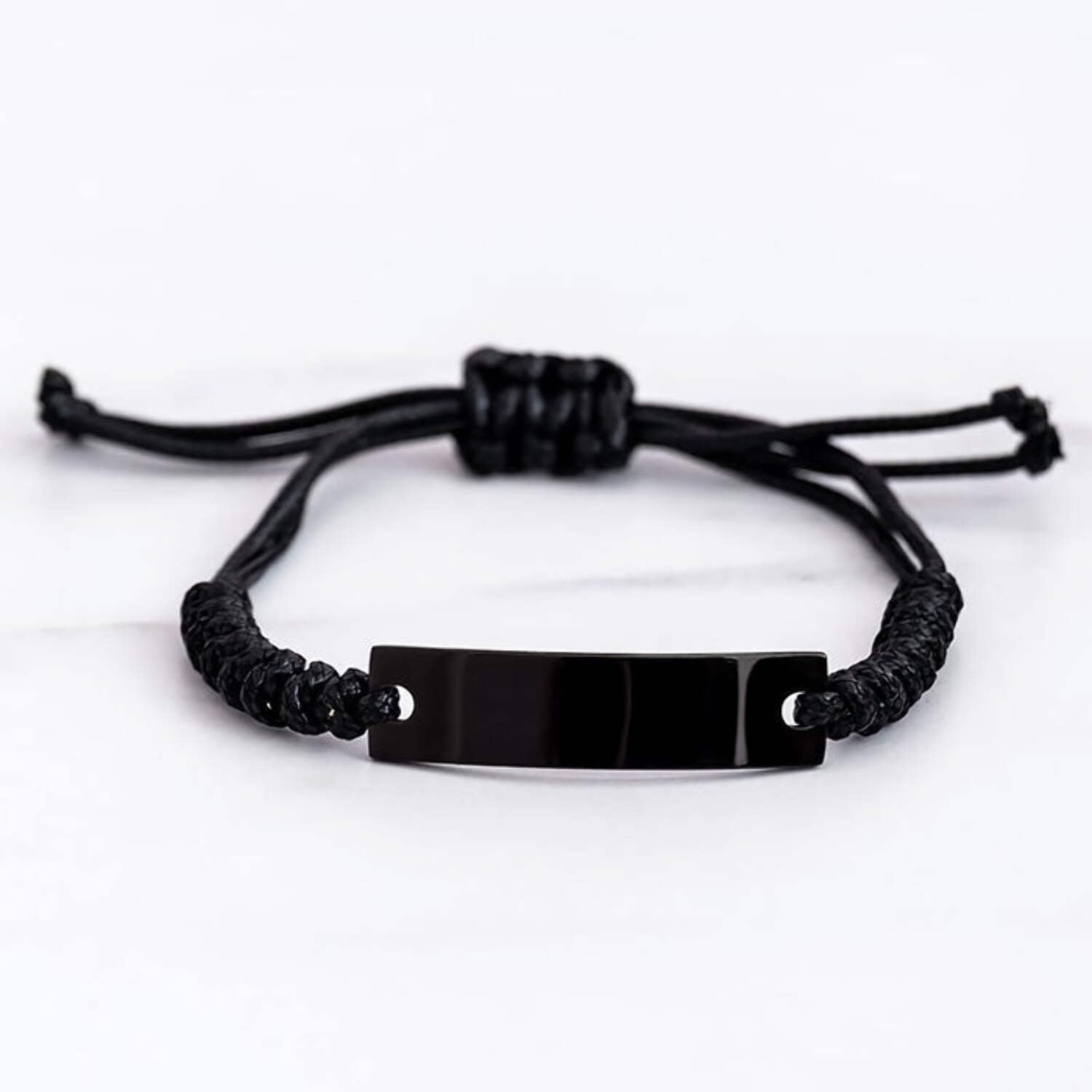 Gifts for Nanny, In a world where you can be anything, Appreciation Birthday Black Rope Bracelet for Men, Women, Friends, Coworkers