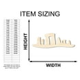 thumbnail image 2 of Unfinished Wood Standing Stones Shape | Craft Cutout 20" / 1", 2 of 3