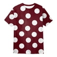 thumbnail image 4 of Landzoo Kids Girls Tops Polka Dot Short Sleeve Crew Neck Shirt Summer Comfortable Toddler Girls T-Shirt Size 13-14 Years Red, 4 of 4