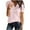Pink, variant on Womens T Shirts Short Sleeve Tunic Tops Notched V Neck Slim Casual Plain Tees Summer Blouses