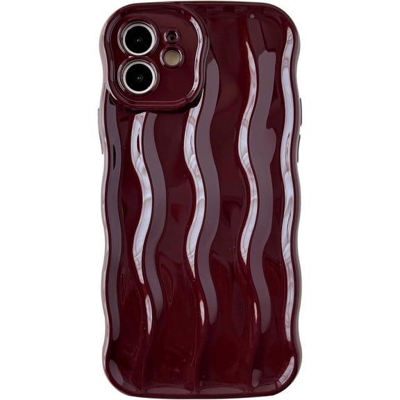 MYKOMI for iPhone 12 Case,Water Ripple Pattern Curly Wave Frame Soft Phone Case