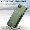 thumbnail image 5 of For iPhone 16e Wallet Phone Case,Twill Pattern Design,With Card Slots,Flip Premium PU Leather Magnetic Closure Kickstand Heavy Duty Protective Shockproof Rugged Phone Case,Green, 5 of 9