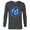 Charcoal Heather, variant on Marvel Avengers Assemble A-Logo Team Blue - Long Sleeve T-Shirt for Men - Customized-White