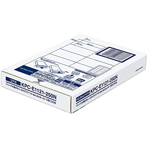KOKUYO Imprimante Étiquette Combinée Autocollant 12 Côtés 250 Feuilles KPC-E1121-250