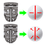 NuRich Golf Ball Line Marker Tool | Golf Ball Putting Alignment Marking Tool | Golf Accessories Tool | Fits in Golf Bag and Easy to Carry on Golf Course | 2 Pack