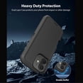 thumbnail image 2 of iPhone 16 Case Cover 3 Layer Rugged / Heavy Duty / Shockproof 6.1" Black, 2 of 6