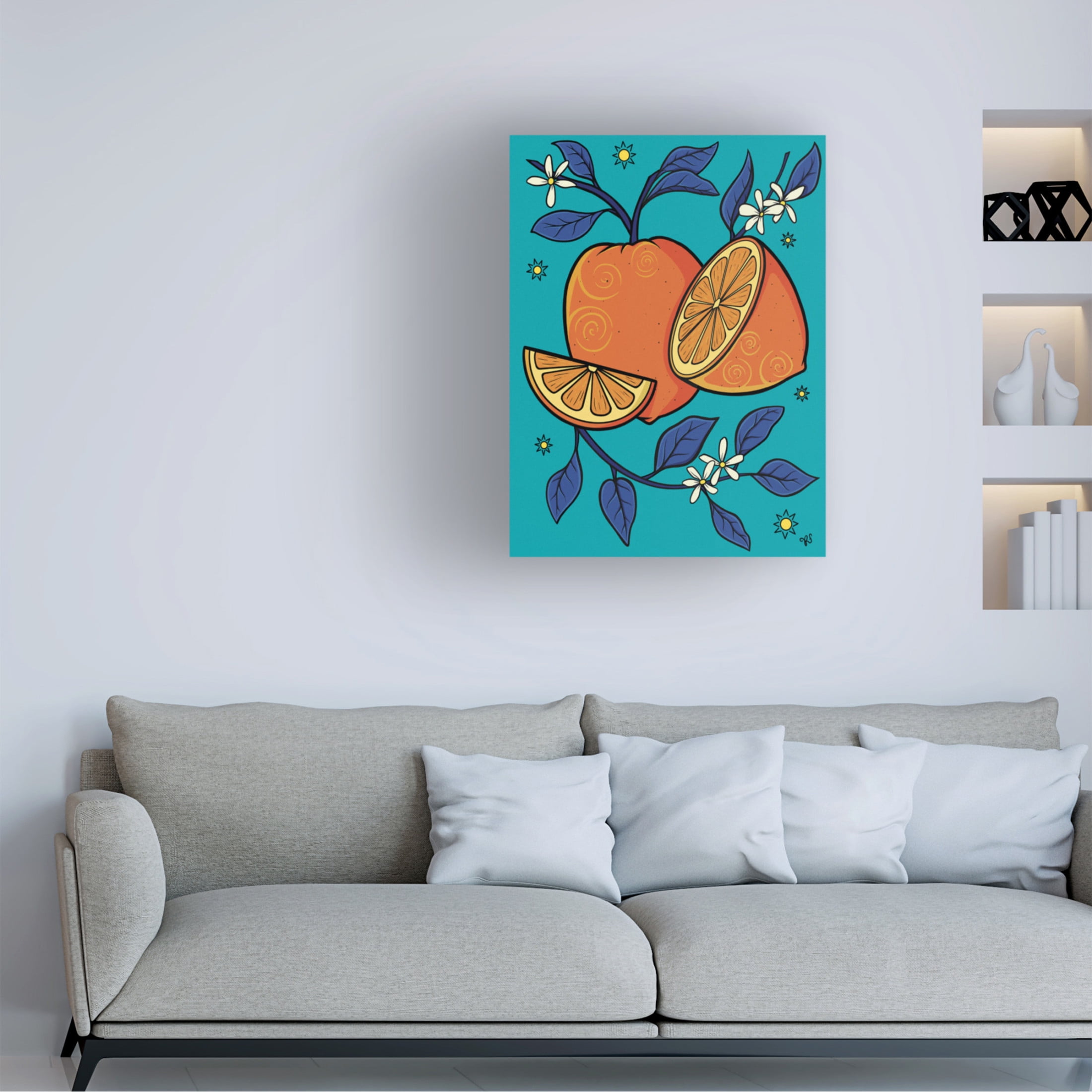 Canvas Wall Art - Rachel Feirman 'Oranges' Wall Art for Living Room, Bedroom, or Office Décor by Trademark Fine Art - 35 x 47 Inches