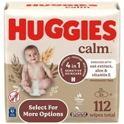 Huggies Calm Baby Wipes, Unscented, 2 Pack, 112 Total Ct (Select for More Options)