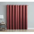 thumbnail image 2 of Angela Shiny Embossed Texture Grommet Room Darkening Window Curtain Panel 52 W x 84 L inch, 2-Pack Red, 2 of 6