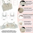 thumbnail image 6 of BIMEI Women Mastectomy Bra Breast Prosthesis with Pockets Wirefree Comfort Plus Size Everyday Bra 2477,Beige,36C, 6 of 7