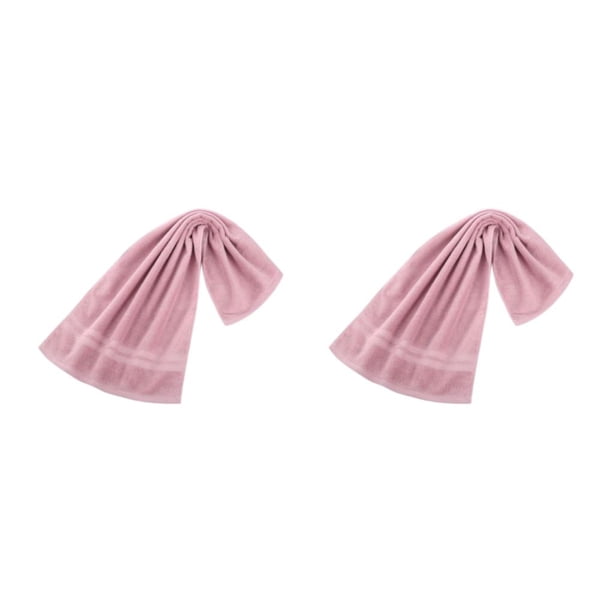 Cateissary Toalla deportiva de algodón Rectangular Hombres Mujeres Absorbente de agua Jogging Yoga Baloncesto Culturismo Toalla Toalla Rosa Rosa 2piezas