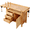 50*22 inch, variant on Ruvince 48" Wood Workbench with Storage, Heavy Duty Rubberwood Woodworking Table 330 Lbs Load Capacity Adjustable Handle for Garage Workshop Home