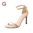 thumbnail image 1 of Zapatos de mujer Moda Color sólido Minimalistic Glitter Flock Thin Band Sexy Temperament Sandalias de tacón alto Wmkox8yii hfjk2103, 1 of 4