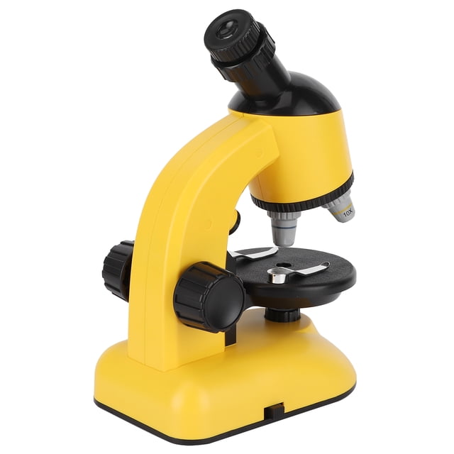 Kids Microscope, Beginners Microscope, With 360 Rotation Head 40X-1200X Science Kits For Cultivating Curiousness Children Beginners Yellow,White