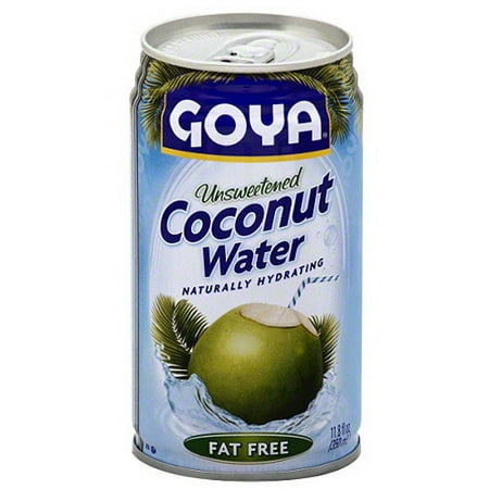 Goya Unsweetened Coconut Water, 11.8 fl oz, (Pack of