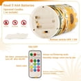 thumbnail image 5 of Yayeee Flameless Candles with Remote Flickering Battery Operated Multi Color Changing, Beige Sunflowers, 5 of 7