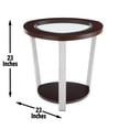 thumbnail image 3 of Steve Silver Duncan Contemporary 23" Round Wood End Table, Espresso, 3 of 4