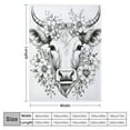 thumbnail image 4 of WERPE Highland Cow Blanket Western Farmhouse Throw Blanket ", Longhorn Bull Cattle Blanket Wild Animal Sherpa Blanket, Daisy Rustic Flowers Living Room Decor, Teal Oil Painting Bed Blanket White, 4 of 6