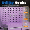 thumbnail image 6 of INTERGREAT 7 Drawers Rolling Tool Box with Pegboard,Portable Tool Chest with Wheels, Tool Box Organizer with Locking System for Garage, Purple, 6 of 18