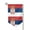 Sharp Corner, variant on Wave Serbian Flag Double Sided Garden Flag for Indoor Outdoor Decorations 12.5 * 18 Inches Square