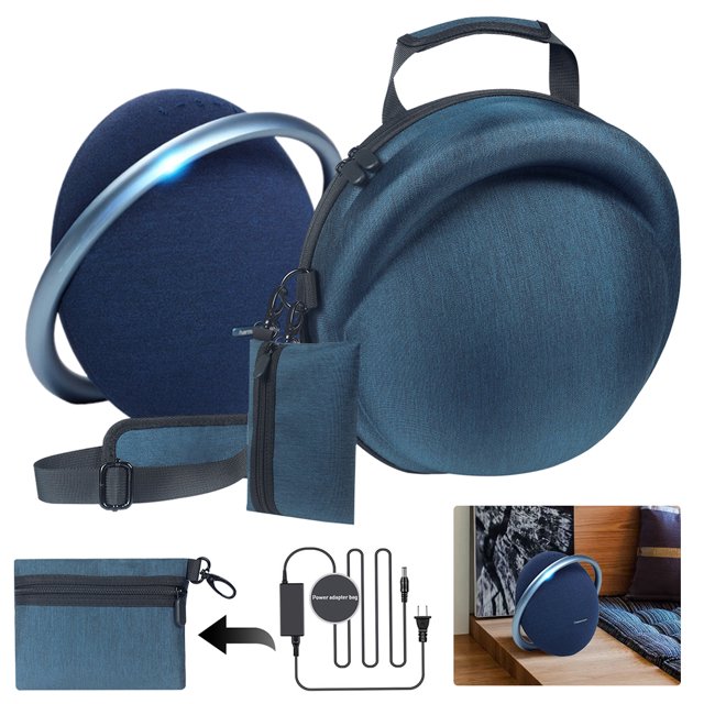 Étui de Transport Rigide Étanche EVA avec Sac d'Accessoires Étui Rigide Sac de Rangement Portable pour Harman Kardon Onyx Studio 5/6/7/8 Bleu pour Studio 8 Ou 7e