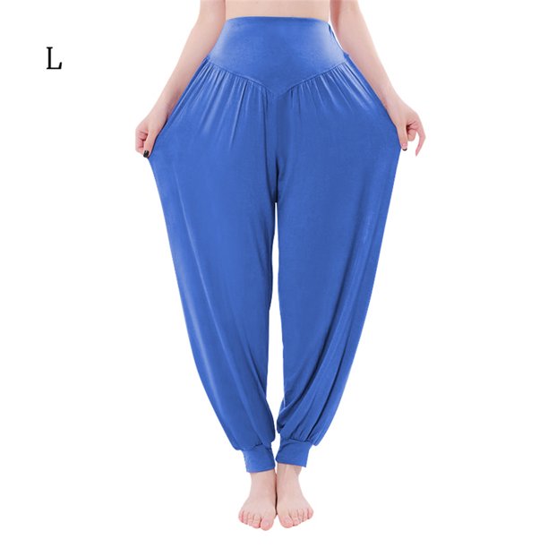 Sonducket Pantalones de yoga Jogging Pantalones de mujer Pantalones deportivos sueltos casuales Prendas para la parte inferior del cuerpo azul real L
