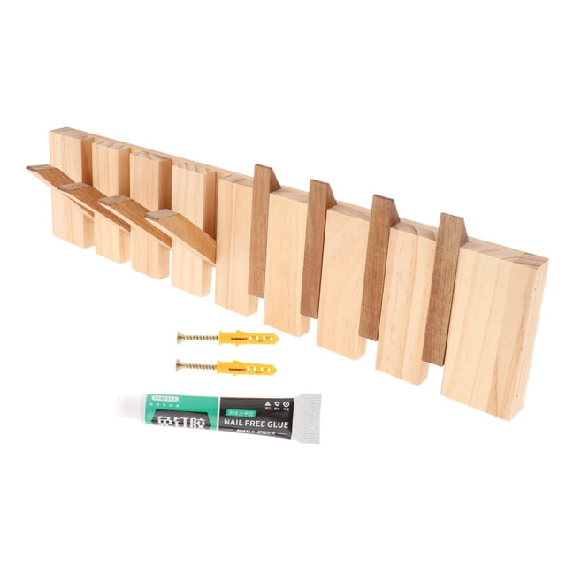 Perchero de pared con forma de piano, perchero de pared con ganchos, perchero de pared para... 8 ganchos