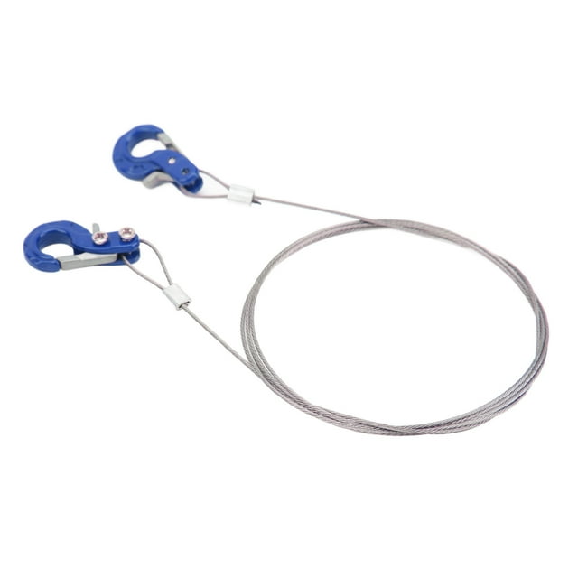 Metal Climbing Trailer Tow Hook Rc Mini Tow Hook 2pcs RC Metal Trailer Hook Aluminum Alloy Steel Rope Lightweight Compact RC Chain Hook For SCX10 D90 TRX4