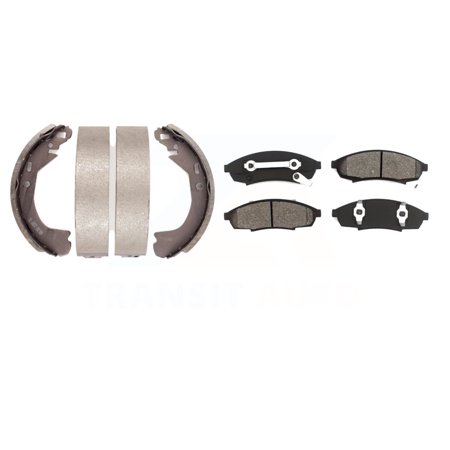 Transit Auto Front Rear Semi-Metallic Brake Pads and Drum Shoes Kit for Car Chevrolet Lumina Monte Carlo KSN-100076