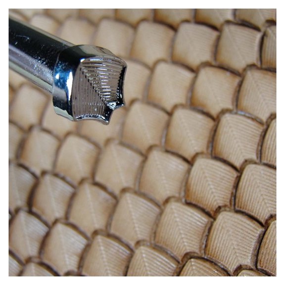 Leather Stamping Tool - Lined Dragon Scale Stamp, S721