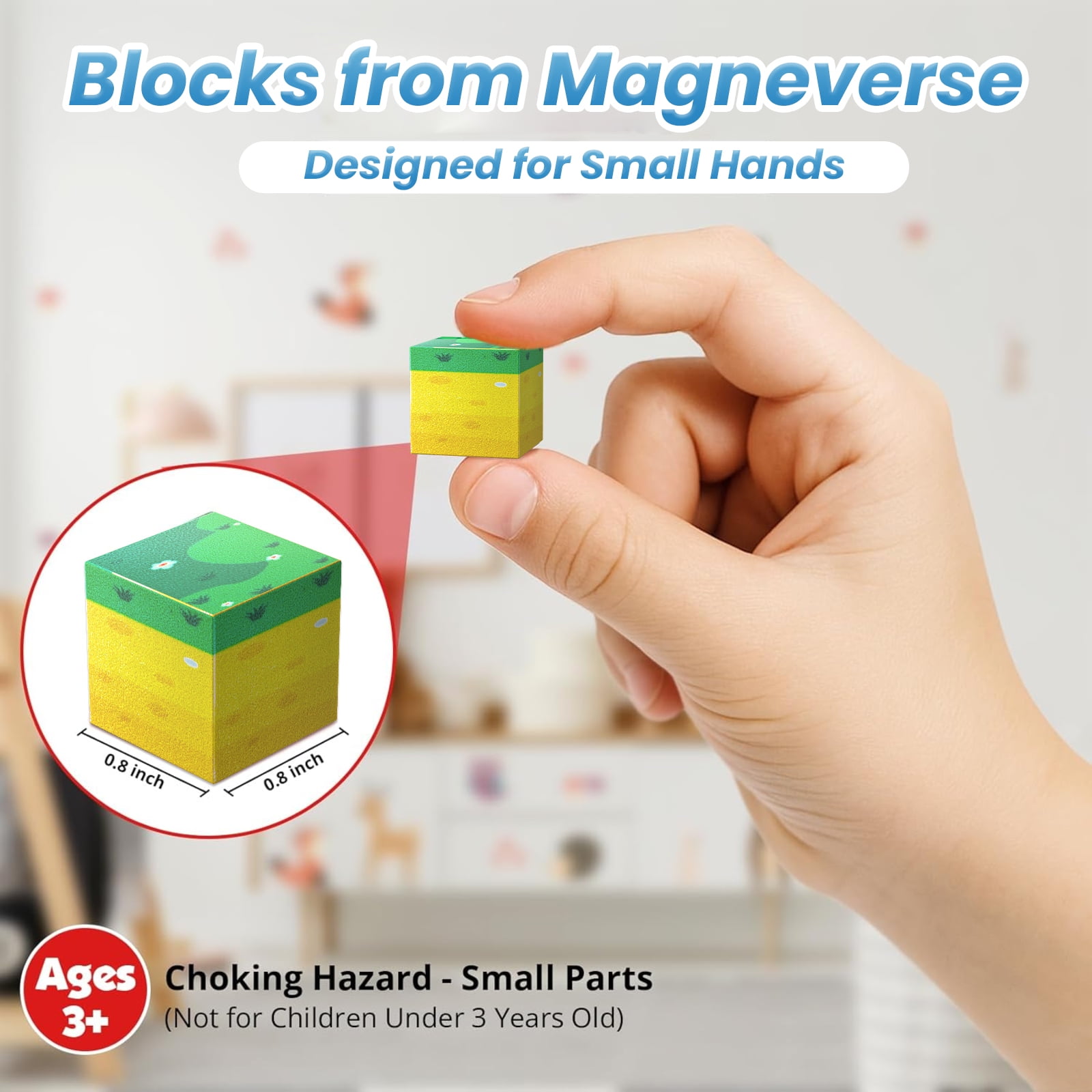 200PCS Magnetic Building Blocks, STEM Sensory Construction Stacking Magnet Blocks Toy, Educational Magnetic Blocks for Kids Boys & Girls, Perfect Birthday Gift