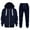 Navy, variant on Mercatoo Youth Kids Oversized Sweatsuits 2 Piece Zip up Hoodies Sweatpants Jogging Set Boys Girls Fall Running 𝐓racksuits