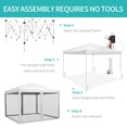 thumbnail image 6 of Studyset 10 x 10 FT Pop Up Canopy,3 Height Adjustable Canopy with Mosquito Netting,Portable Screen Shelter with Wheeled Carry Bag, Easy Up Screen Shelter,Heavy Duty Sun Shade for Patio, 6 of 6